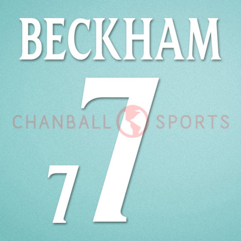 England 2000 Beckham #7 EURO Awaykit Nameset Printing 