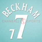 England 2002 Beckham #7 World Cup Awaykit Nameset Printing 