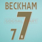 England 2006-2008 Beckham #7 Awaykit Nameset Printing