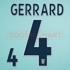 England 2007-2009 Gerrard #4 Homekit Nameset Printing