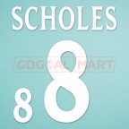 England 2000 Scholes #8 EURO Awaykit Nameset Printing 