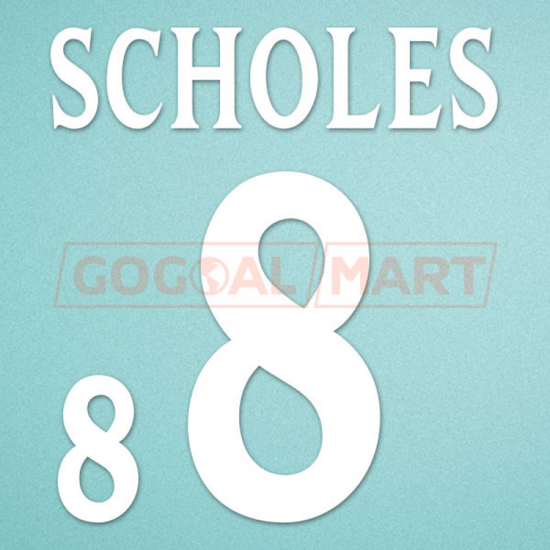 England 2000 Scholes #8 EURO Awaykit Nameset Printing 