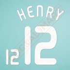 France 2008 Henry #12 EURO Cup Homekit Nameset Printing 