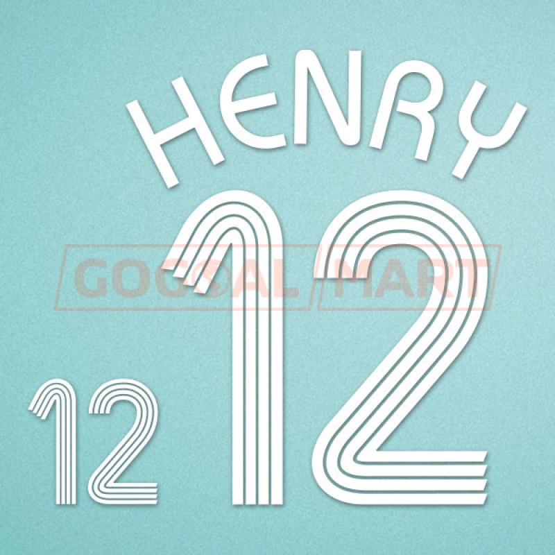 France 2006 Henry #12 World Cup Homekit Nameset Printing 