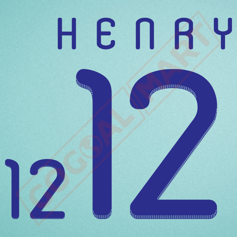 France 2010 Henry #12 World Cup Awaykit Nameset Printing 