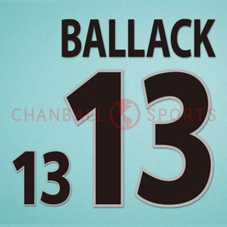 Germany 2000 Ballack #13 EURO Homekit Nameset Printing 