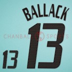 Germany 2002 Ballack #13 World Cup Homekit Nameset Printing 