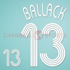 Germany 2006 Ballack #13 World Cup Awaykit Nameset Printing 