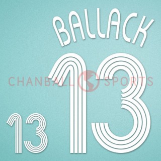 Germany 2006 Ballack #13 World Cup Awaykit Nameset Printing 