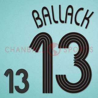 Germany 2006 Ballack #13 World Cup Homekit Nameset Printing 