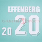 Germany 1994 Effenberg #20 World Cup Awaykit Nameset Printing 