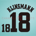 Germany 1998 Klinsmann #18 World Cup Homekit Nameset Printing 