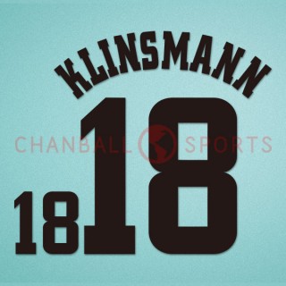 Germany 1998 Klinsmann #18 World Cup Homekit Nameset Printing 