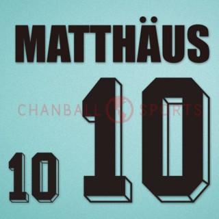 Germany 1994 Matthäus #10 World Cup Homekit Nameset Printing 
