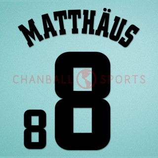 Germany 1998 Matthäus #8 World Cup Homekit Nameset Printing 