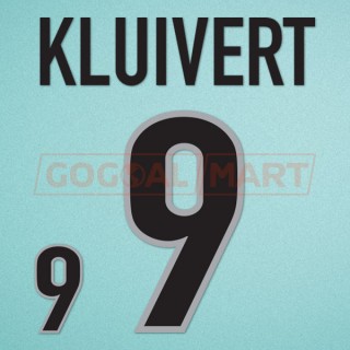 Netherland 1998 Kluivert #9 World Cup Homekit Nameset Printing