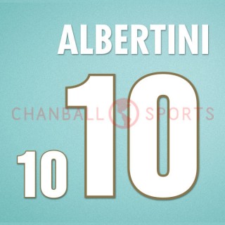 Italy 1996 Albertini #10 EURO Homekit Nameset Printing 