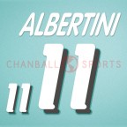 Italy 1994 Albertini #11 World Cup Homekit Nameset Printing 