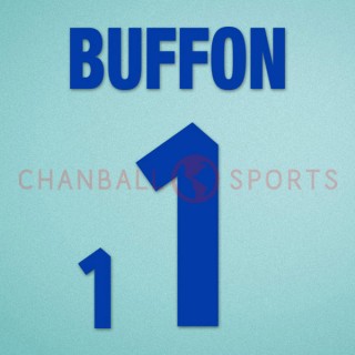 Italy 2000 Buffon #1 EURO Awaykit Nameset Printing 