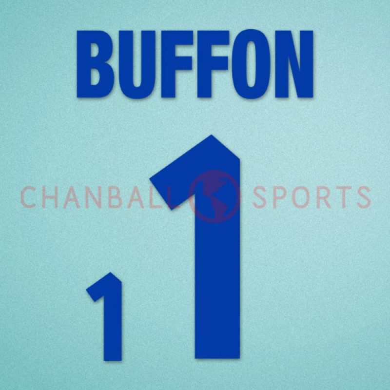Italy 2000 Buffon #1 EURO Awaykit Nameset Printing 