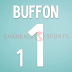 Italy 2002 Buffon #1 World Cup Home/Awaykit Nameset Printing 
