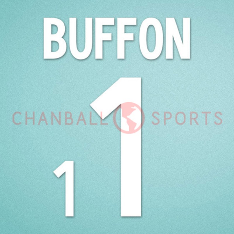 Italy 2002 Buffon #1 World Cup Home/Awaykit Nameset Printing 