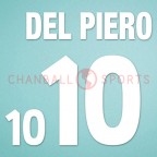 Italy 2000 Del Piero #10 EURO Homekit Nameset Printing 
