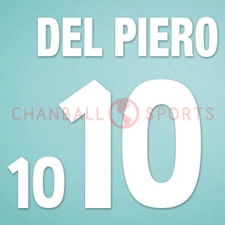 Italy 2000 Del Piero #10 EURO Homekit Nameset Printing 