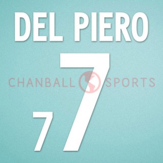 Italy 2002 Del Piero #7 World Cup Homekit Nameset Printing 