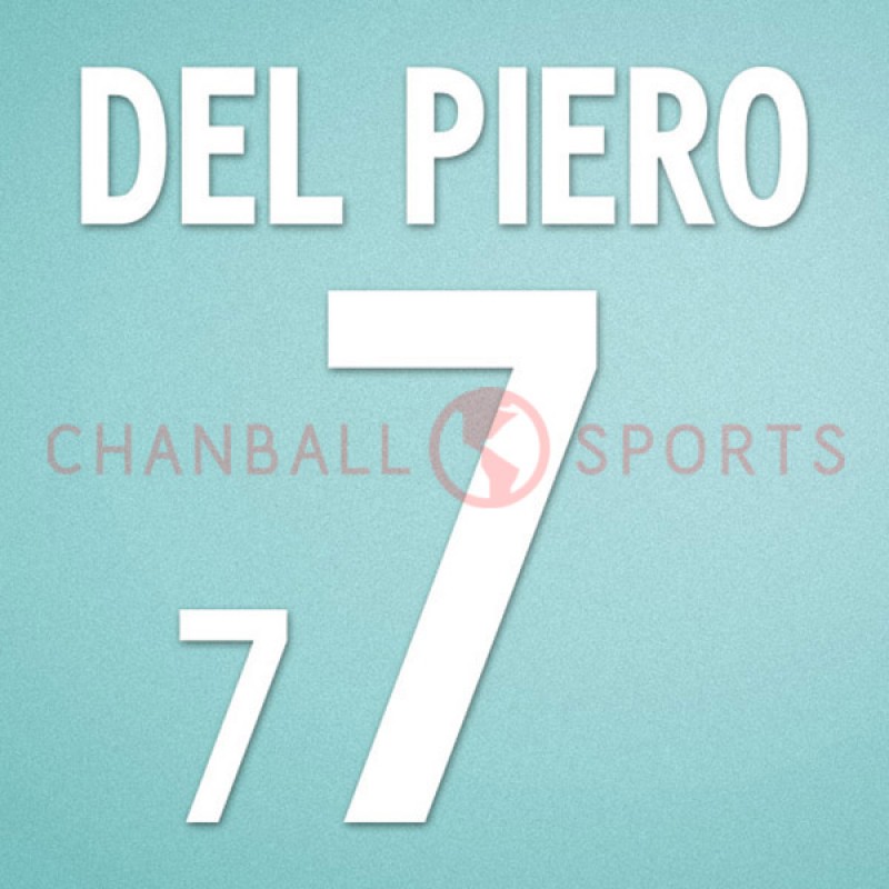 Italy 2002 Del Piero #7 World Cup Homekit Nameset Printing 