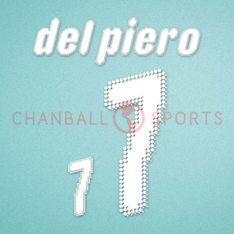 Italy 2008 Del Piero #7 EURO Homekit Nameset Printing 