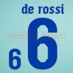 Italy 2010 De Rossi #6 World Cup Awaykit Nameset Printing 