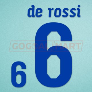 Italy 2010 De Rossi #6 World Cup Awaykit Nameset Printing 