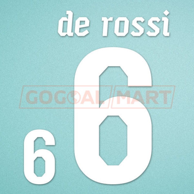 Italy 2010 De Rossi #6 World Cup Homekit Nameset Printing 