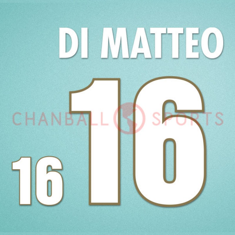 Italy 1996 Di Matteo #16 EURO Homekit Nameset Printing 