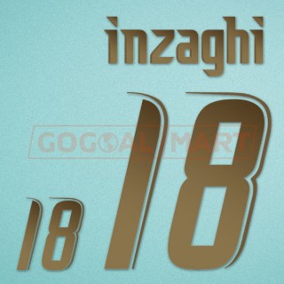 Italy 2006 Inzaghi #18 World Cup Homekit Nameset Printing