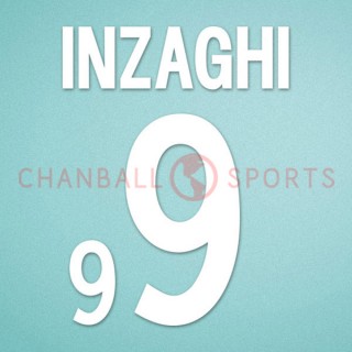 Italy 2002 Inzaghi #9 World Cup Homekit Nameset Printing 