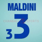 Italy 2000 Maldini #3 EURO Awaykit Nameset Printing 
