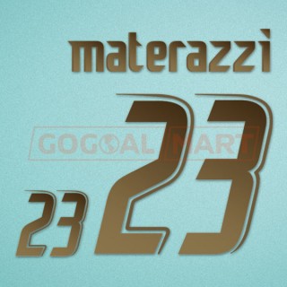 Italy 2006 Materazzi #23 World Cup Homekit Nameset Printing