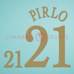 Italy 2004 Pirlo #21 EURO Homekit Nameset Printing 