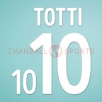 Italy 2002 Totti #10 World Cup Homekit Nameset Printing 