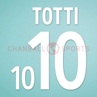 Italy 2002 Totti #10 World Cup Homekit Nameset Printing 