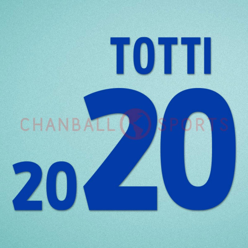 Italy 2000 Totti #20 EURO Awaykit Nameset Printing 