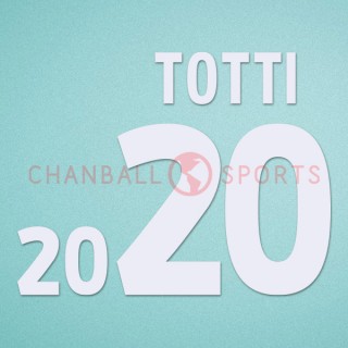 Italy 2000 Totti #20 EURO Homekit Nameset Printing 