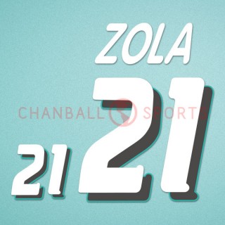 Italy 1994 Zola #21 World Cup Homekit Nameset Printing 