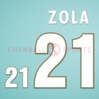 Italy 1996 Zola #21 EURO Homekit Nameset Printing 