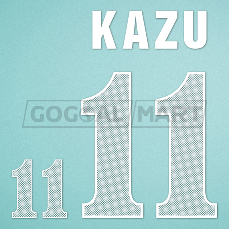 Japan 1999-2000 Kazu #11 Homekit Nameset Printing