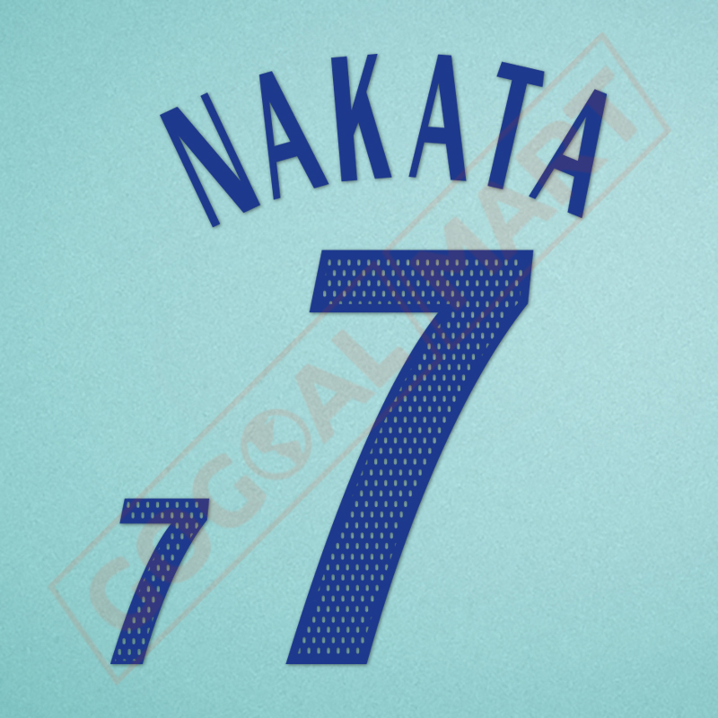 Japan 2002 Nakata #7 World Cup Awaykit Nameset Printing