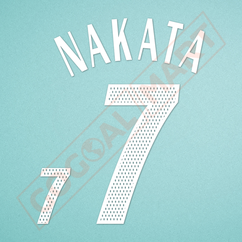 Japan 2002 Nakata #7 World Cup Homekit Nameset Printing