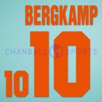 Netherlands 1994 Bergkamp #10 World Cup Awaykit Nameset Printing 